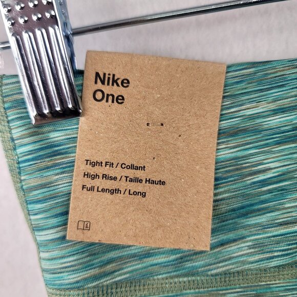 Nike Girls Big Kids Dri-Fit Training Leggings Large Teal Green Tulip Hem - Picture 9 of 11